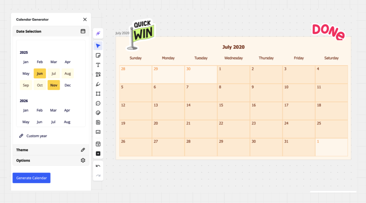 Calendar Generator Illustration #1
